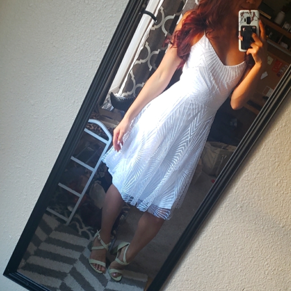 White cocktail dress